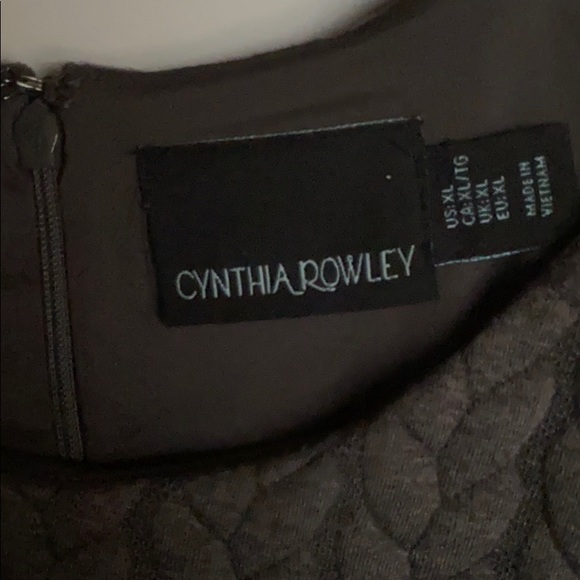 Cynthia Rowley Gray Faux Knitted Sweater Dress - Picture 4 of 6